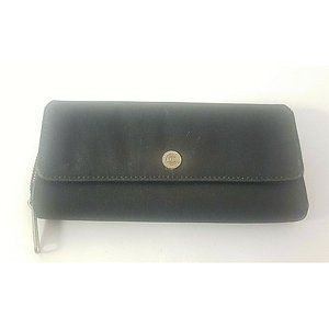 Herschel Supply Vintage Women Wallet Black Canvas Original 8" X 4" Ziparound